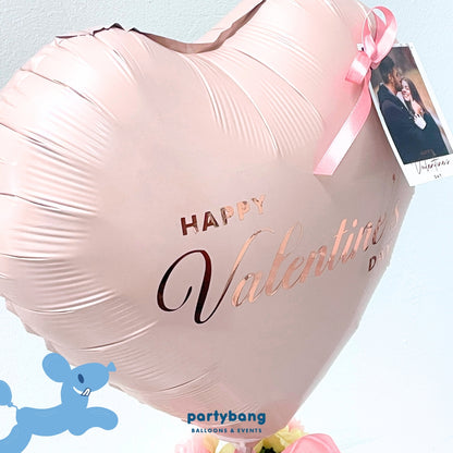 [Helium Inflated] Valentine's Day Soft Girl Faux Flower Gift Box