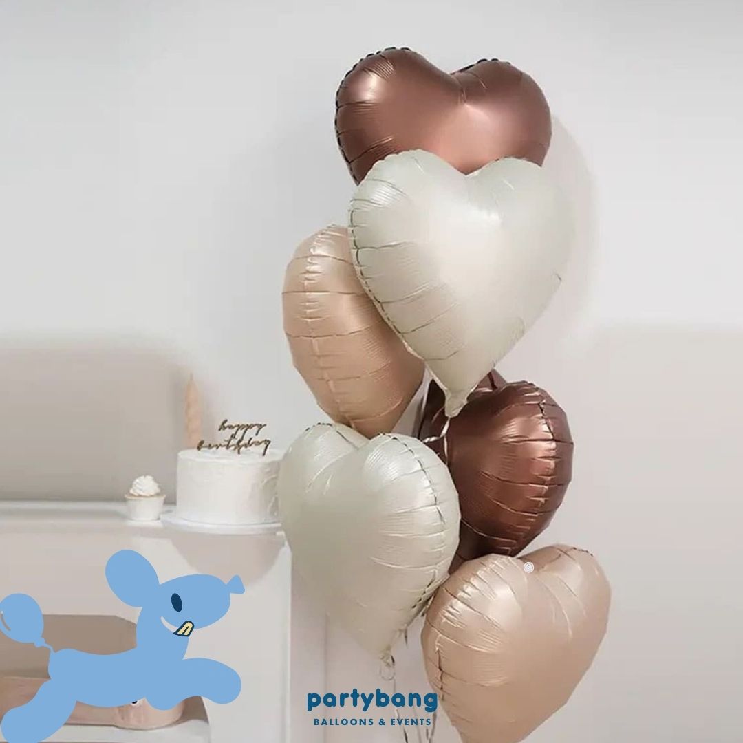 [Helium Inflated] Birthday Balloons Hearts Kids Party_Shop By Picture (6pcs)