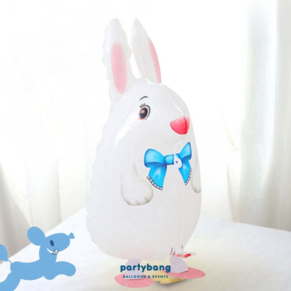 [Helium Inflated] Rabbit Walking Pet Animals Foil Balloon Kids Toy Balloon Children Gift