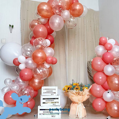 Free Standing Organic Balloon Garland Arch Set up [Deluxe]