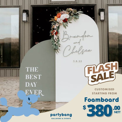 [Enquiry Form] Wedding Foamboard Arch Backdrop Setup