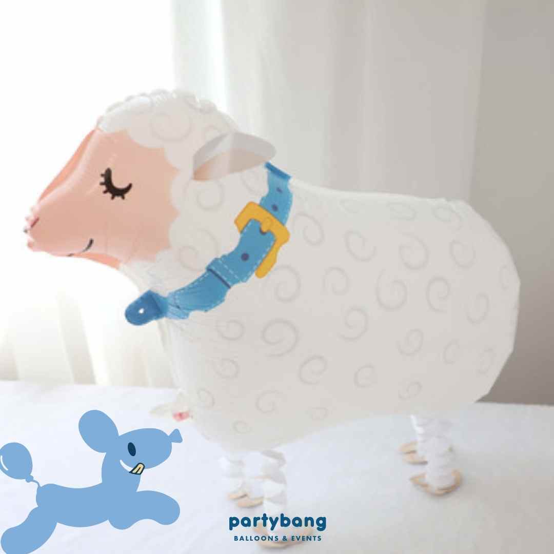 [Helium Inflated] Sheep Walking Pet Animals Foil Balloon Kids Toy Balloon Children Gift