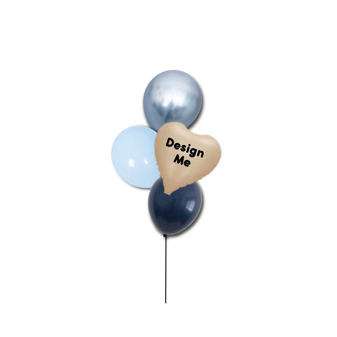 [Helium Inflated] Build My Balloons 18" Customised Heart Balloon (4pcs)