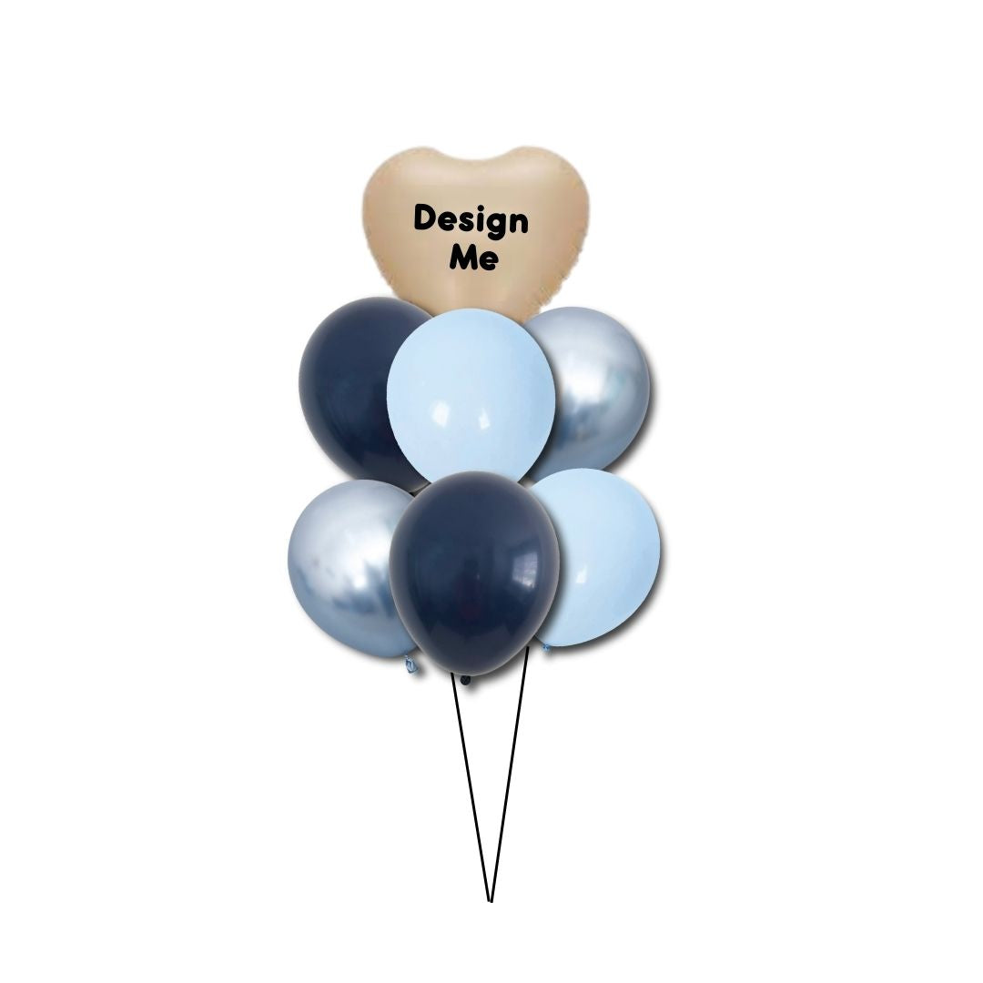 [Helium Inflated] Build My Balloons 18" Customised Heart Balloon (7pcs)