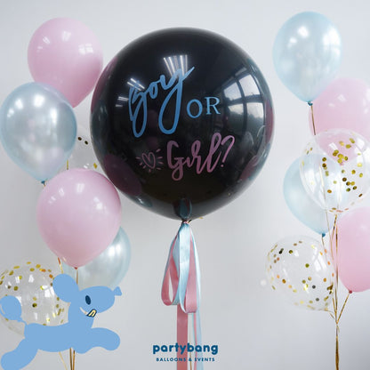 [Helium Inflated] 36” Jumbo Popping Gender Reveal Balloon (13pcs)
