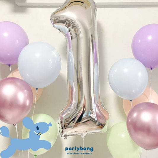 [Helium Inflated] 40" Number Jumbo Birthday Balloons (13pcs)