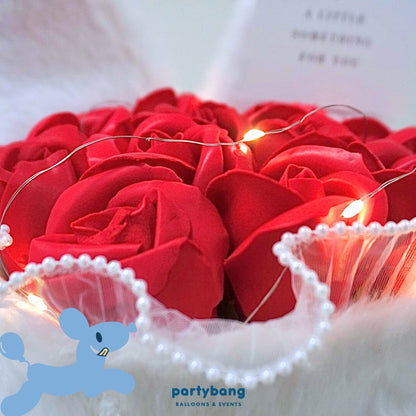 Valentine's Day Bunny in Bloom Faux Flower Bouquet