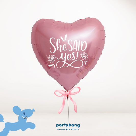 🎀 [Helium Inflated] Jumbo 32inch Custom Love Pink Heart Balloon (1pc)