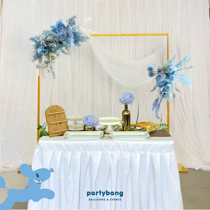 3x3m Curtain Backdrop & Table Setup