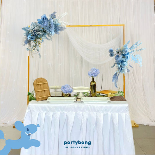 3x3m Curtain Backdrop & Table Setup