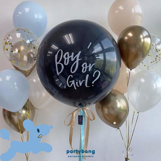 [Helium Inflated] 36” Jumbo Popping Gender Reveal Balloon (13pcs)