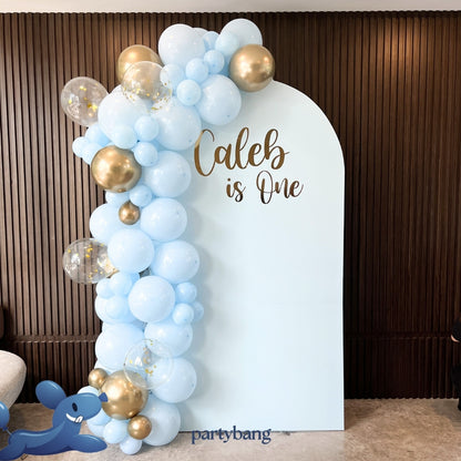Minimalistic Foamboard Backdrop with Balloon Garland Set-up