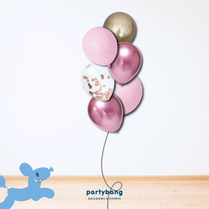[Helium Inflated] 12" Latex Balloon Clusters French Ballet