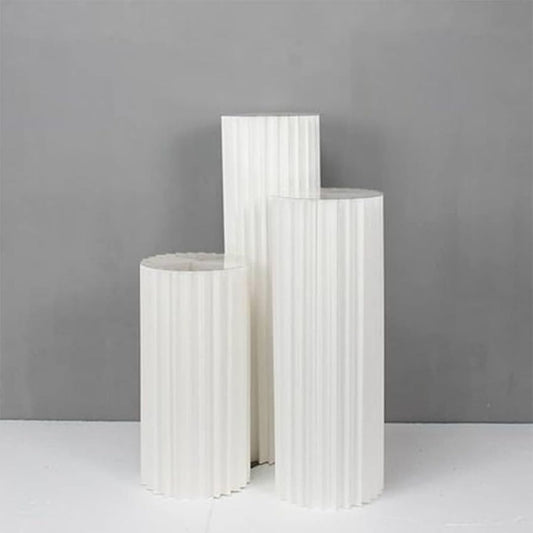 3pcs Paper Pedestal Table [4 Days Rental]