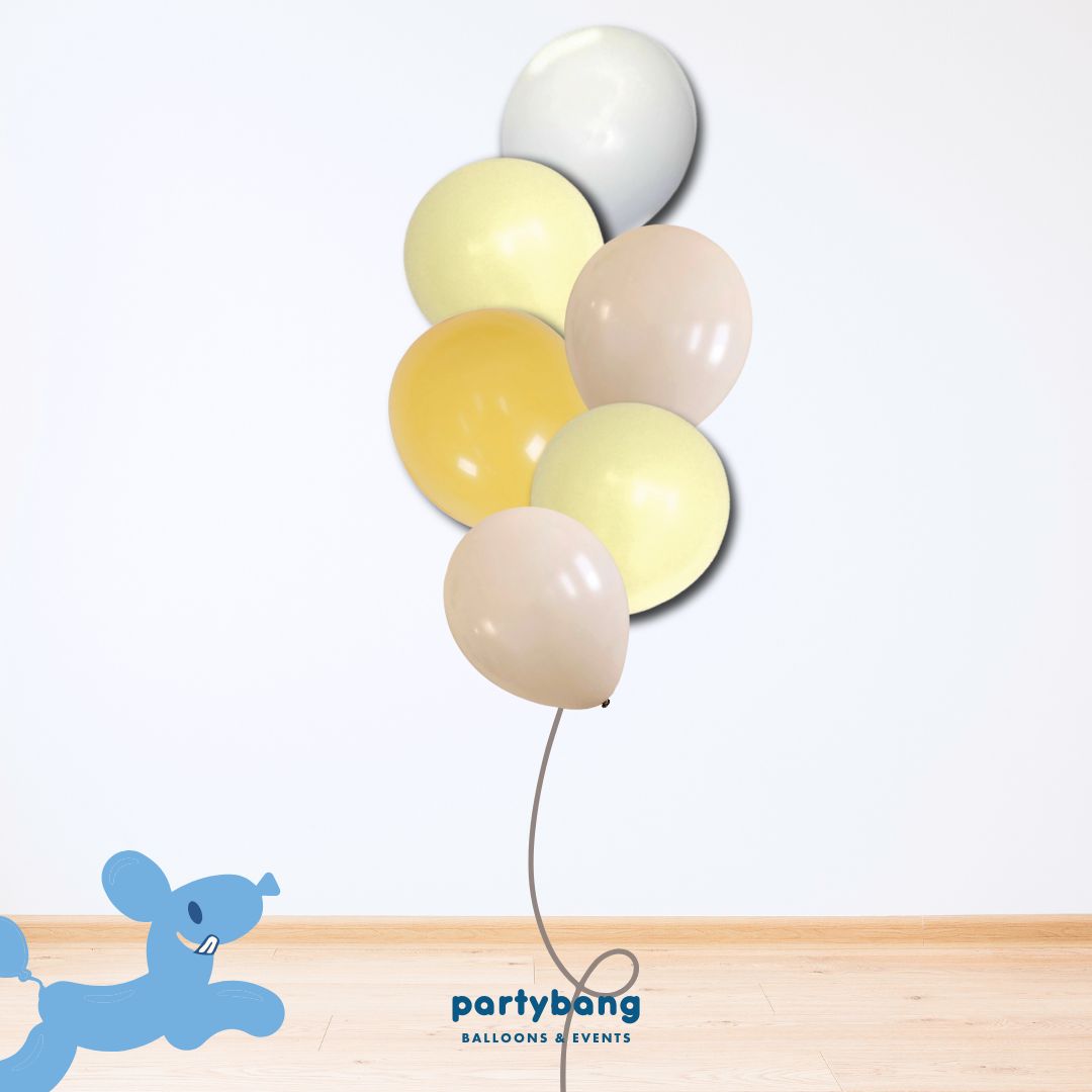 [Helium Inflated] 12" Latex Balloon Clusters Daisy Maisy