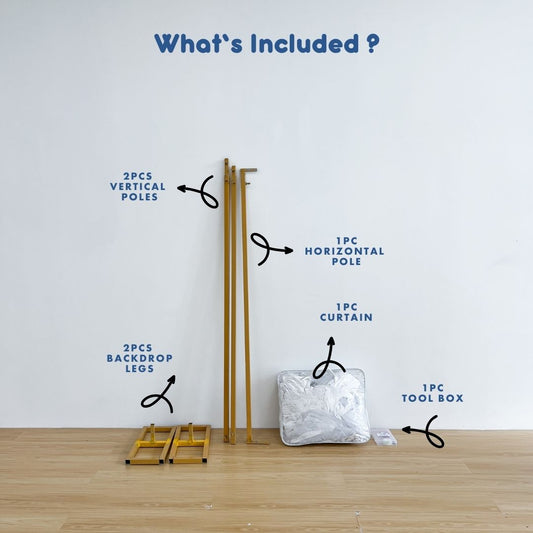Curtain Double Layer Tutu Backdrop Set A [4 Days Rental]