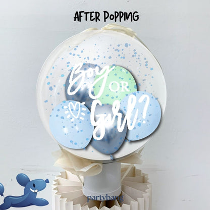 [Normal Air Inflated] 24" Mess Free Gender Reveal Surprise Hot Air Box
