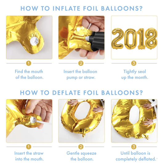 [Non-Helium] 5pc 18" Set Heart Rose Gold Balloon