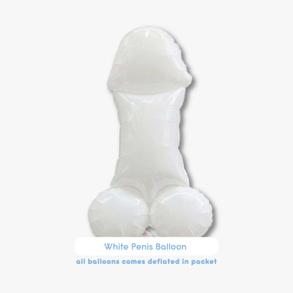 [Non-Helium] White Penis Dick Bachelorette Balloon