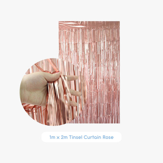 Rose Gold Tinsel Backdrop Party Decoration Streamer