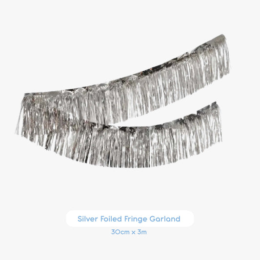 Silver Tinsel Fringe Garland