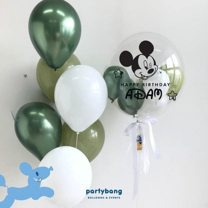 [Helium Inflated] 24inch Custom Bubble Balloon Birthday Set B