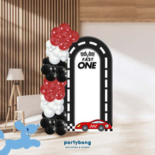 Load image into Gallery viewer, Custom Theme Foam Backdrop Set-up with Balloon Garland Supreme (One Board) Race Car
