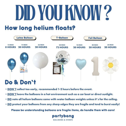 [Helium Inflated] 24inch Custom Bubble Balloon Graduation Set B