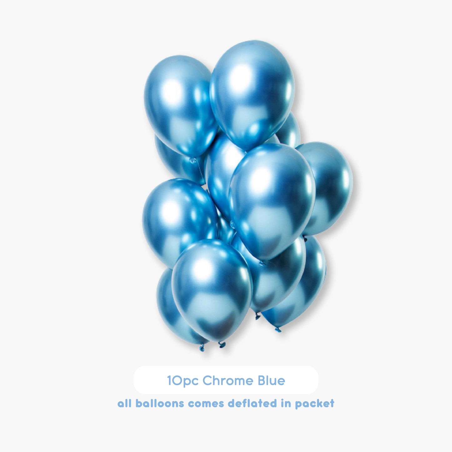 Chrome Blue Balloons