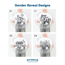 Load image into Gallery viewer, [Helium Inflated] 24&quot; Custom Clear Gender Reveal Fly Balloon Box
