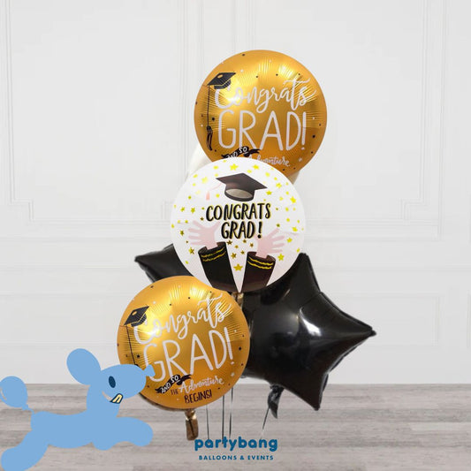 [Helium Inflated] Graduation Balloons Set D (5pcs)