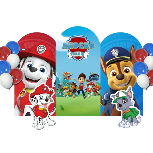 Do-It-Yourself Custom Theme Foam Backdrop with Helium Balloons Premium C (Three Boards with Standee)
