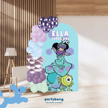 Load image into Gallery viewer, Custom Theme Foam Backdrop Set-up with Balloon Garland Supreme (One Board) Monster Inc
