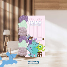 Load image into Gallery viewer, Custom Theme Foam Backdrop Set-up with Balloon Garland Supreme (One Board) Monster Inc Boo Door
