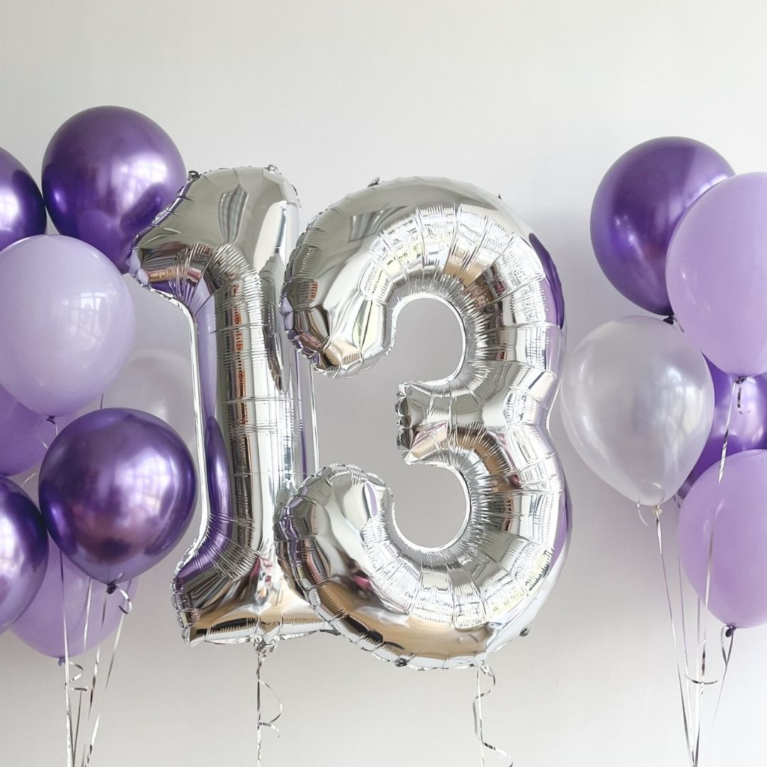 [Helium Inflated] 40" Number Jumbo Birthday Balloons (26pcs)