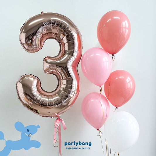 [Helium Inflated] 40" Number Jumbo Birthday Balloons (7pcs)