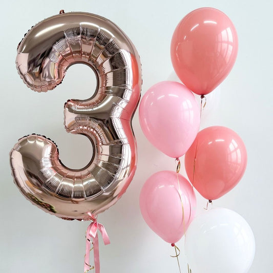 [Helium Inflated] 40" Number Jumbo Birthday Balloons (7pcs)