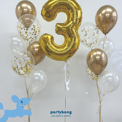 [Helium Inflated] 40" Number Jumbo Birthday Balloons (13pcs)