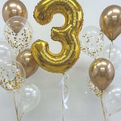 [Helium Inflated] 40" Number Jumbo Birthday Balloons (13pcs)