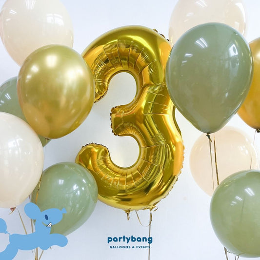[Helium Inflated] 40" Number Jumbo Birthday Balloons (13pcs)