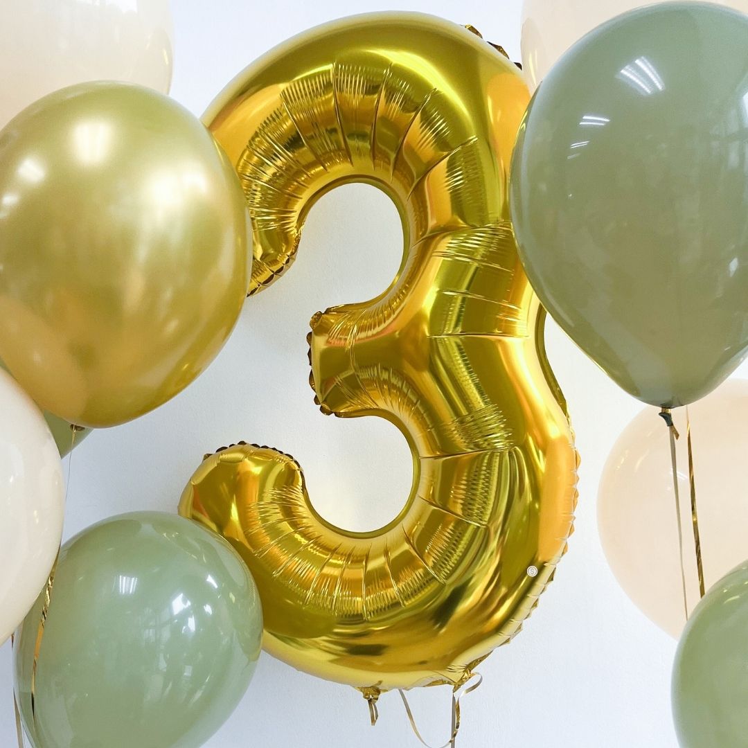 [Helium Inflated] 40" Number Jumbo Birthday Balloons (13pcs)