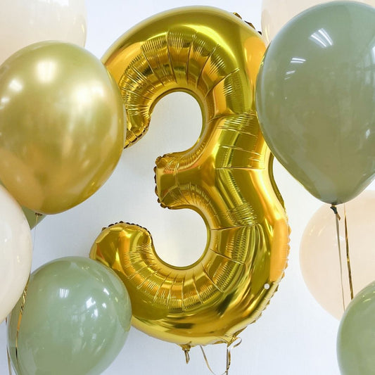 [Helium Inflated] 40" Number Jumbo Birthday Balloons (13pcs)