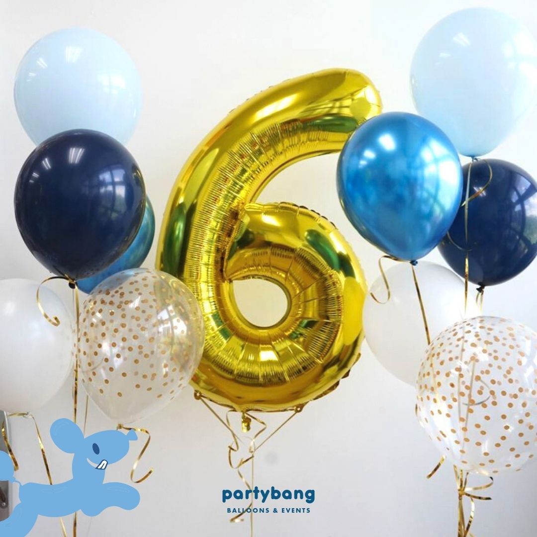 [Helium Inflated] 40" Number Jumbo Birthday Balloons (13pcs)