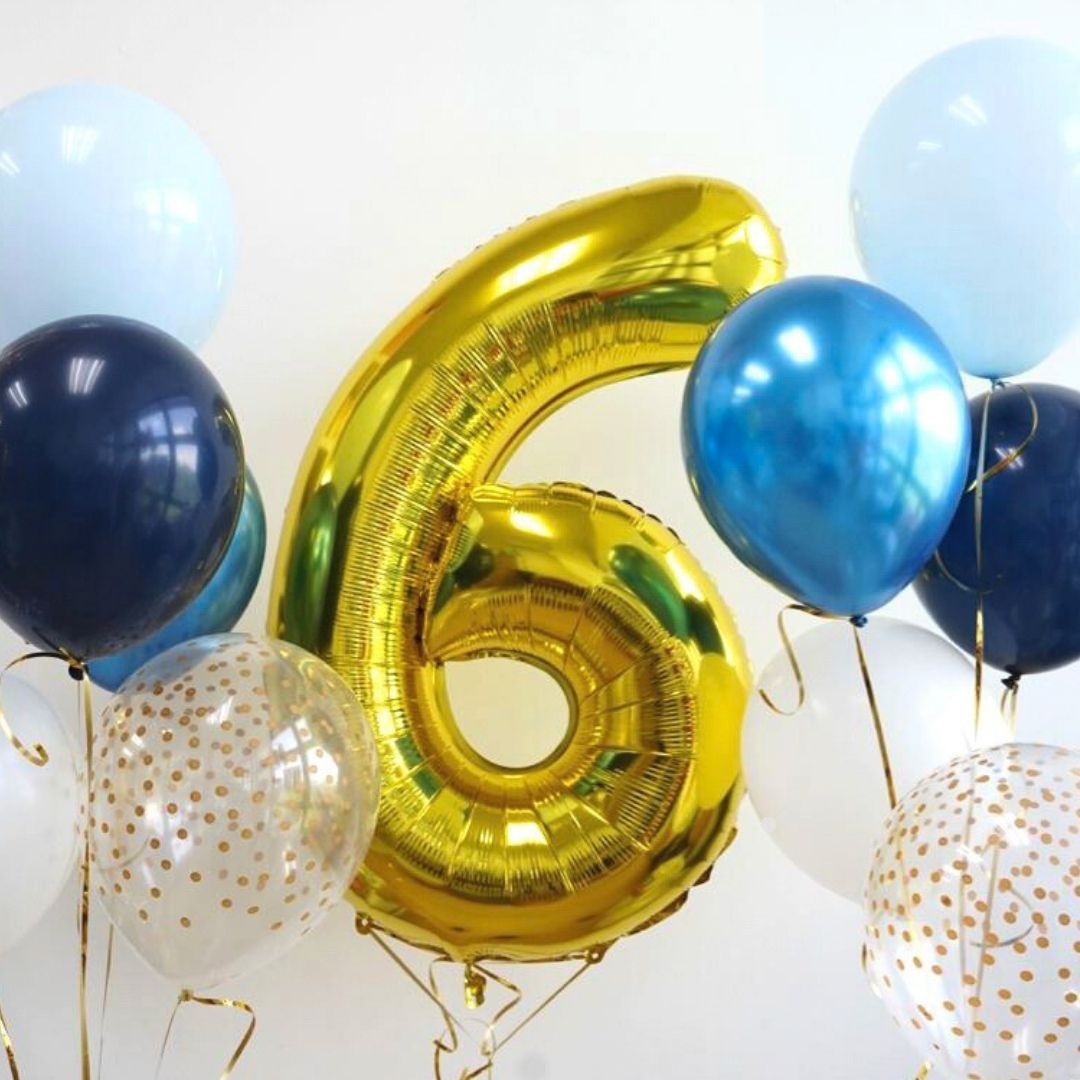 [Helium Inflated] 40" Number Jumbo Birthday Balloons (13pcs)