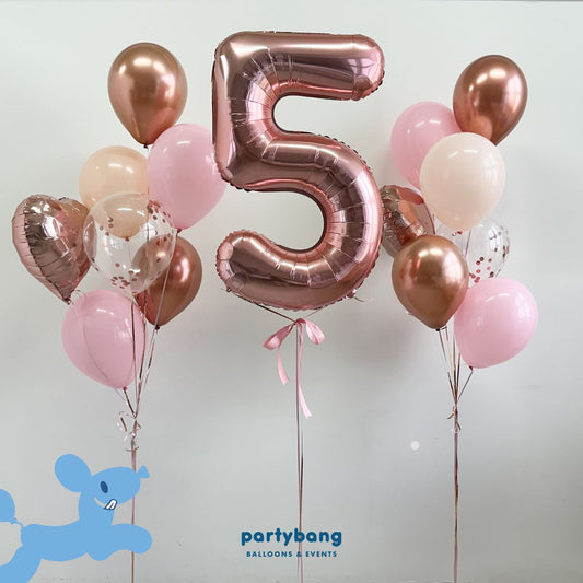 [Helium Inflated] 40" Number Jumbo Anniversary Balloons (15pcs)