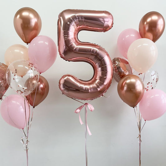 [Helium Inflated] 40" Number Jumbo Anniversary Balloons (15pcs)