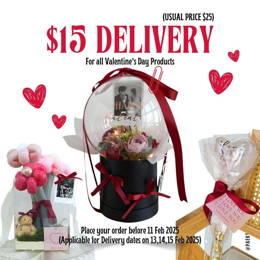 🎀 [Helium Inflated] Jumbo Surprise Box 32inch Custom Love Red Heart Balloon (1pc)