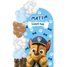 Load image into Gallery viewer, Custom Theme Foam Backdrop Set-up with Balloon Garland Supreme (One Board) Paw Petrol Chase Backdrop

