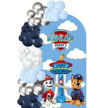 Load image into Gallery viewer, Custom Theme Foam Backdrop Set-up with Balloon Garland Supreme (One Board) Paw Petrol Chase and Marshall Backdrop
