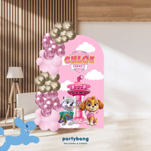 Load image into Gallery viewer, Custom Theme Foam Backdrop Set-up with Balloon Garland Supreme (One Board) Paw Patrol Skye and Everest
